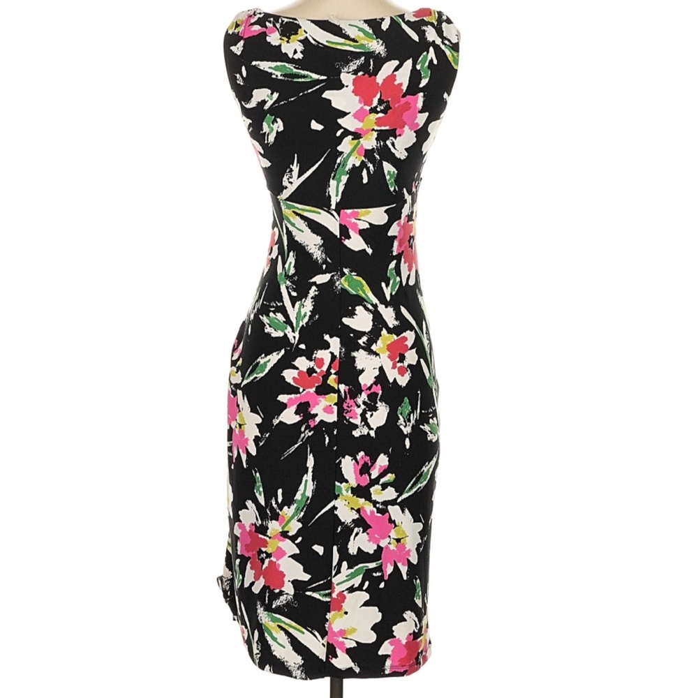 Ralph Lauren jersey floral cross top ruched dress - Picture 2 of 9